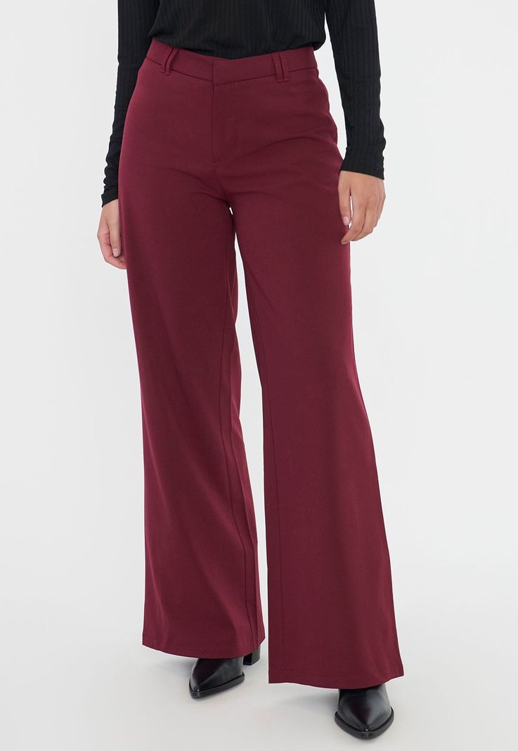 Pantalón Mujer Sastrero Burdeo Corona-1