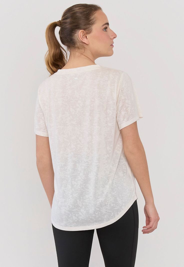 Polera Mujer Deportiva Devore Ecru Corona-1