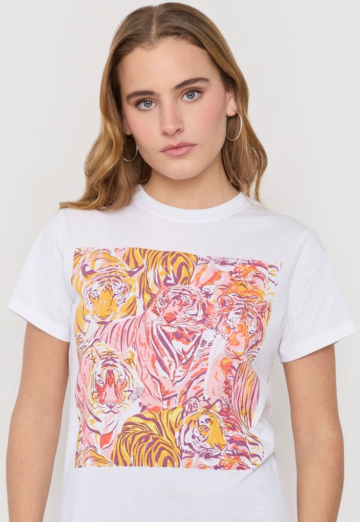 Polera Mujer Fun Oversize M/C Blanco Corona-2
