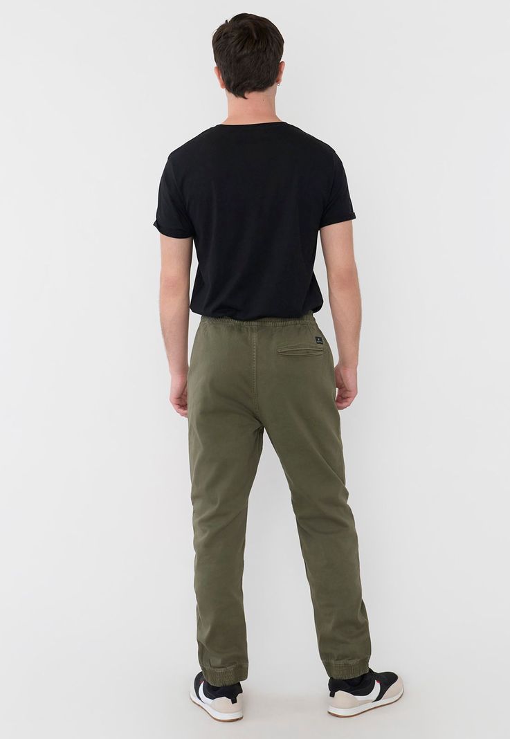 Pantalón Hombre Jogger Twill Verde Corona-2