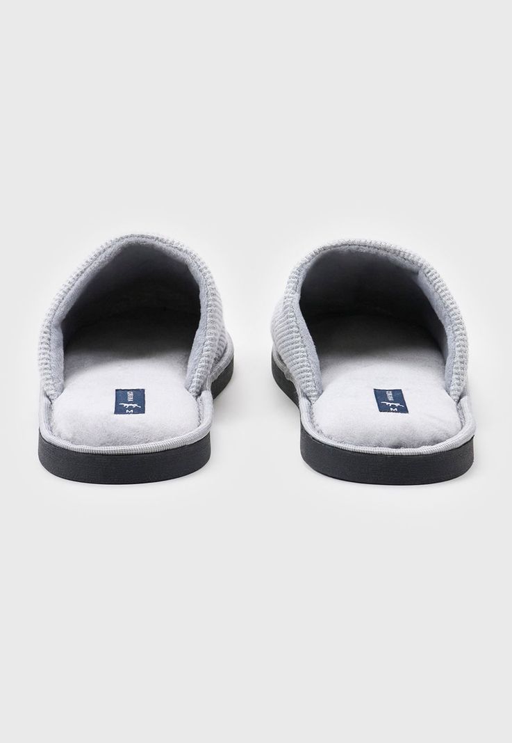 Pantufla Hombre Básica Gris Corona-3
