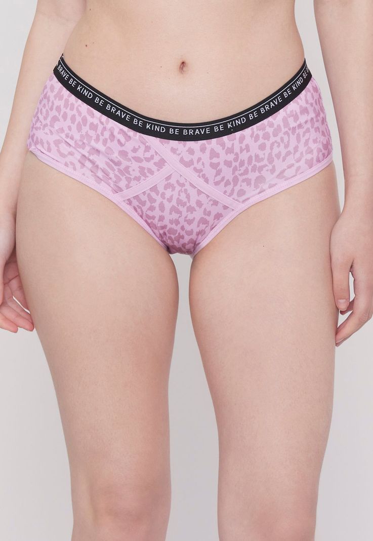 Boyshort Mujer Microfibra Rosa/Animal Print Corona-0