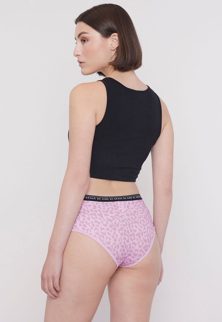 Boyshort Mujer Microfibra Rosa/Animal Print Corona-1