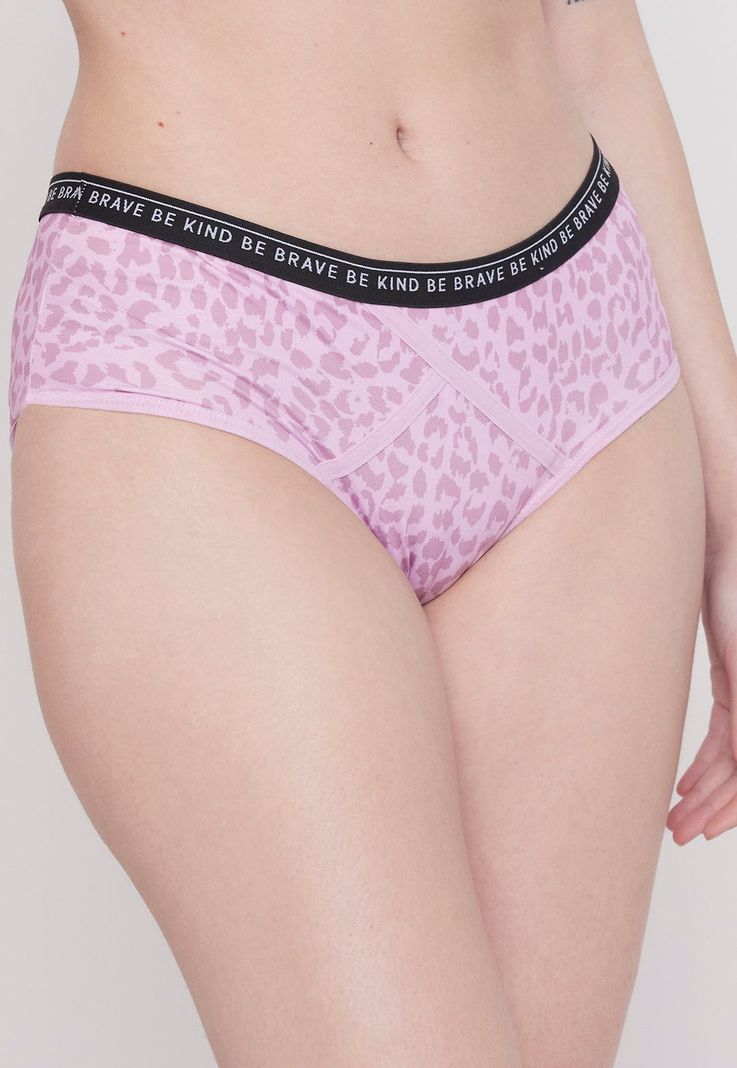 Boyshort Mujer Microfibra Rosa/Animal Print Corona-2