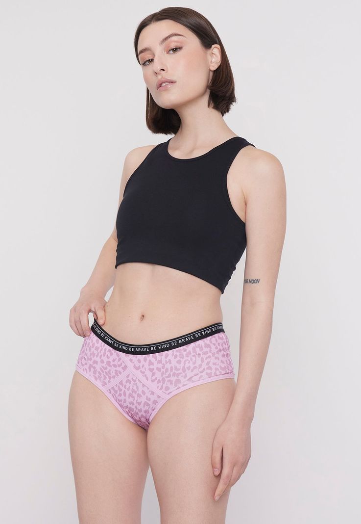 Boyshort Mujer Microfibra Rosa/Animal Print Corona-3