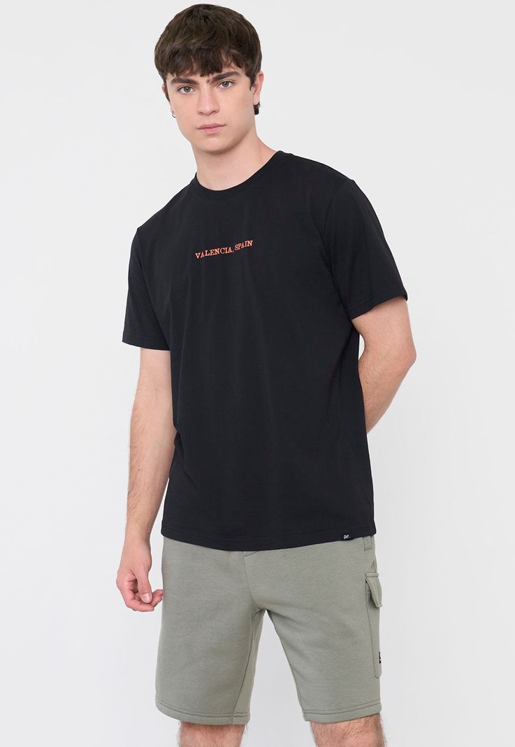 Polera Hombre Fun Frutas Color Negro Corona-1