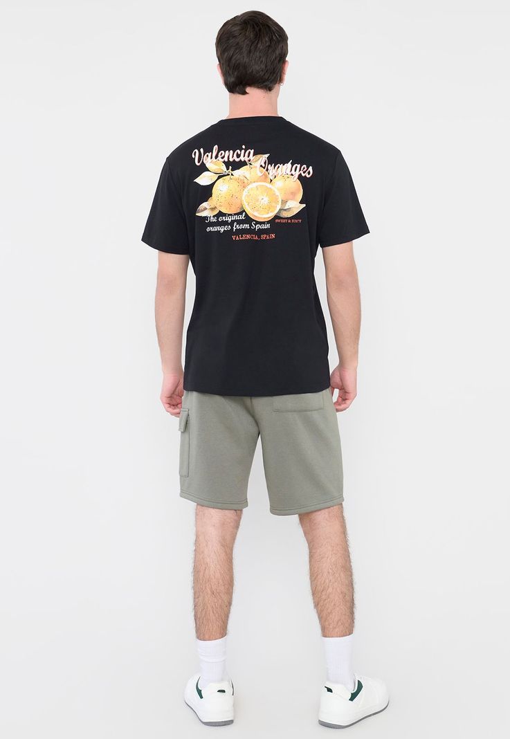 Polera Hombre Fun Frutas Color Negro Corona-2