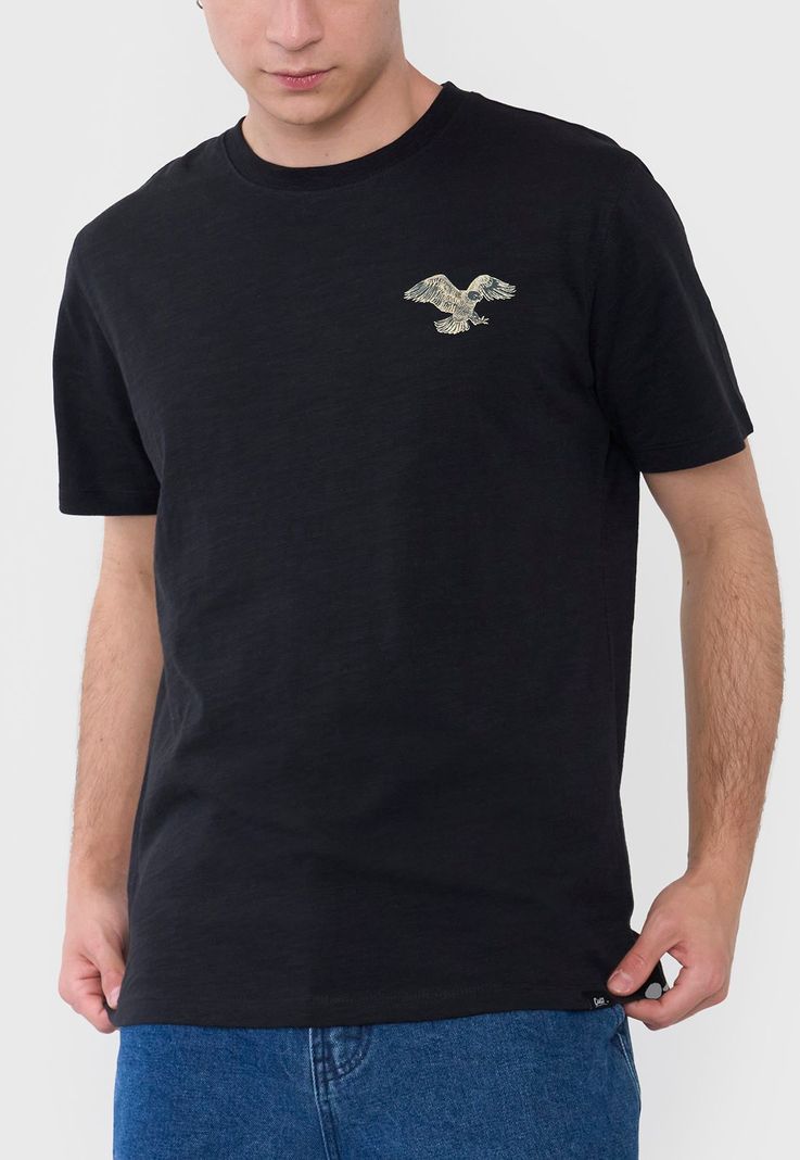 Polera Hombre Flock Negro Corona-2