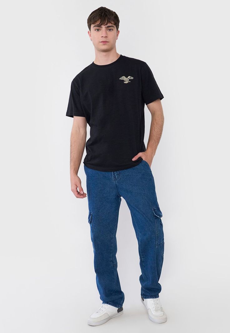 Polera Hombre Flock Negro Corona-3