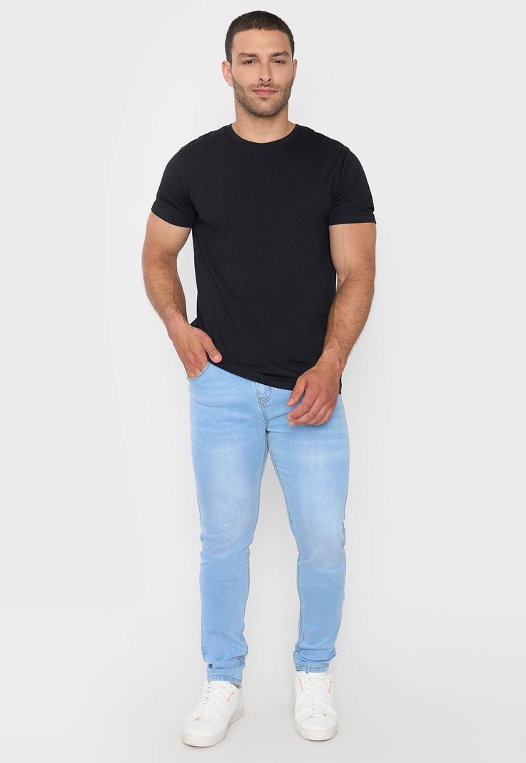 Jeans Hombre Skinny Azul Claro Corona-0