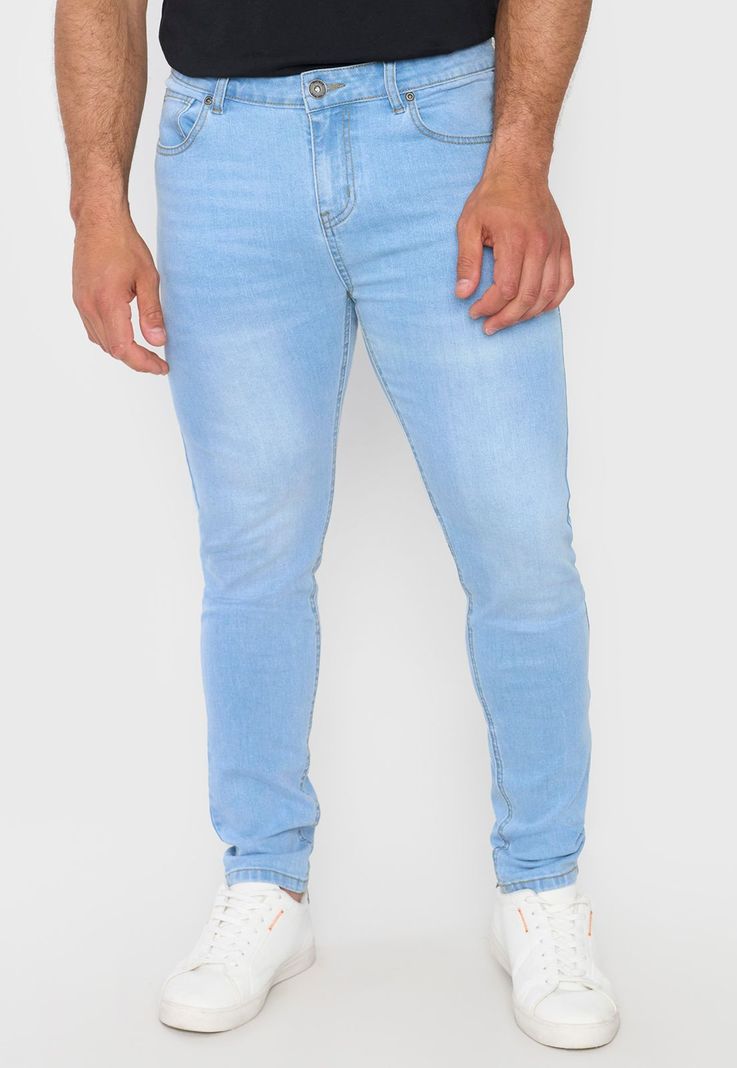 Jeans Hombre Skinny Azul Claro Corona-1