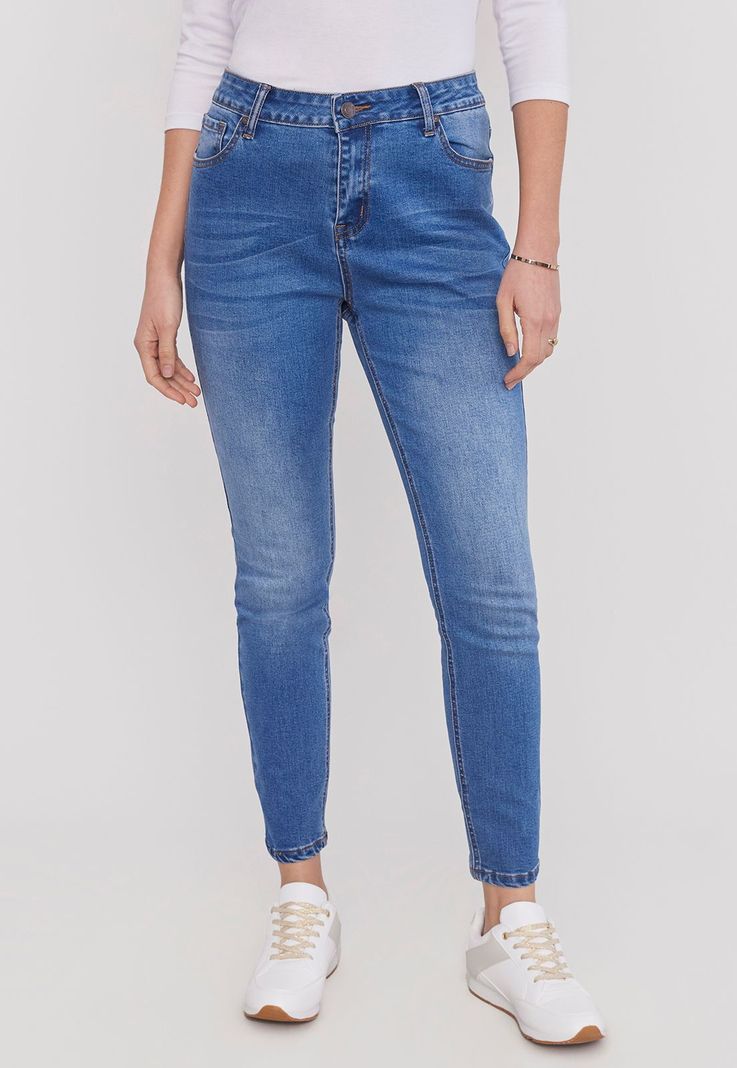 Jeans Mujer Skinny Raw 1 Boton Corona-0