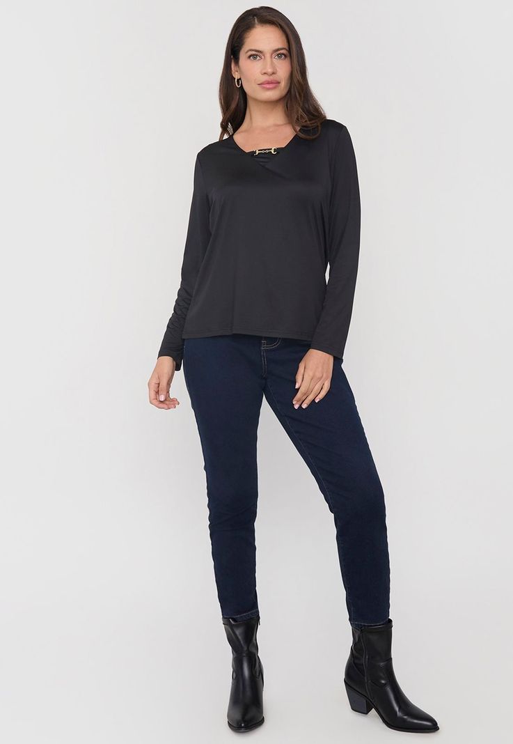 Polera Mujer Joya Negro Corona-3