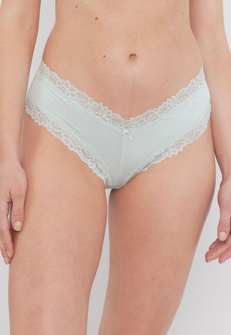 Pantaleta Mujer Microfibra Y Lace Aqua Corona-0