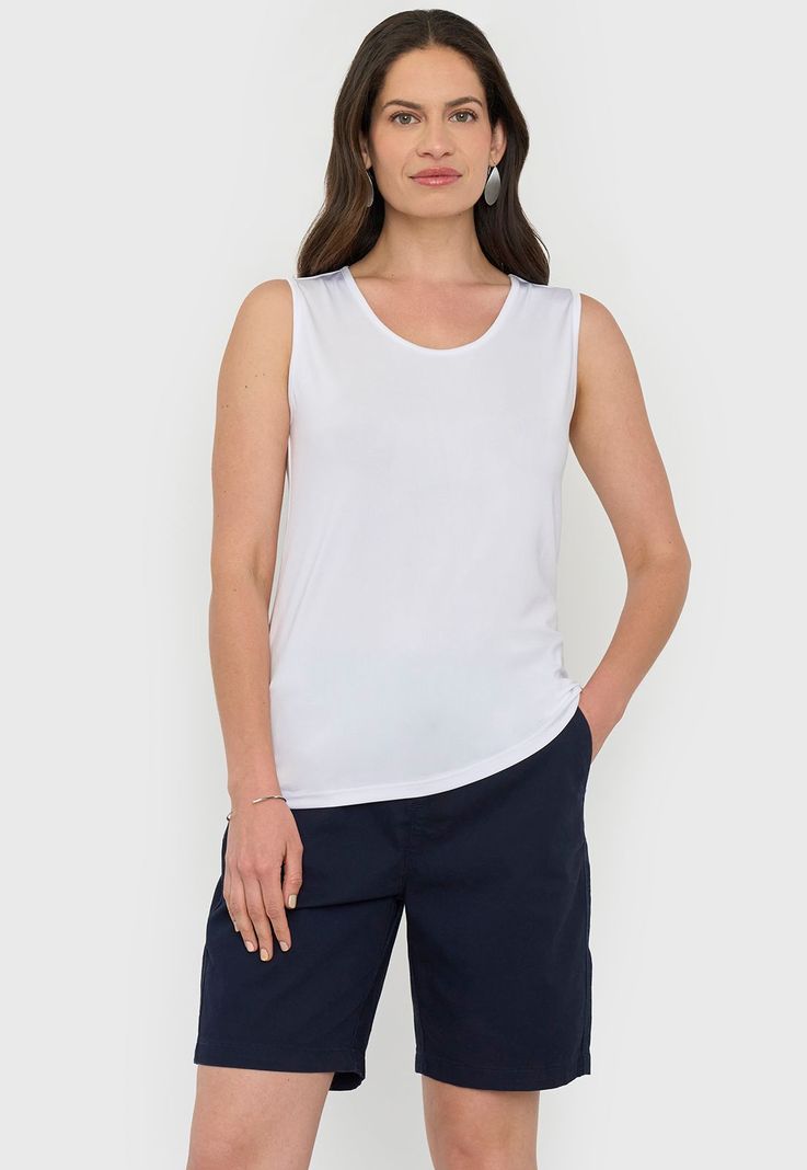 Polera Mujer Polyspandex Básico Beige Corona-0