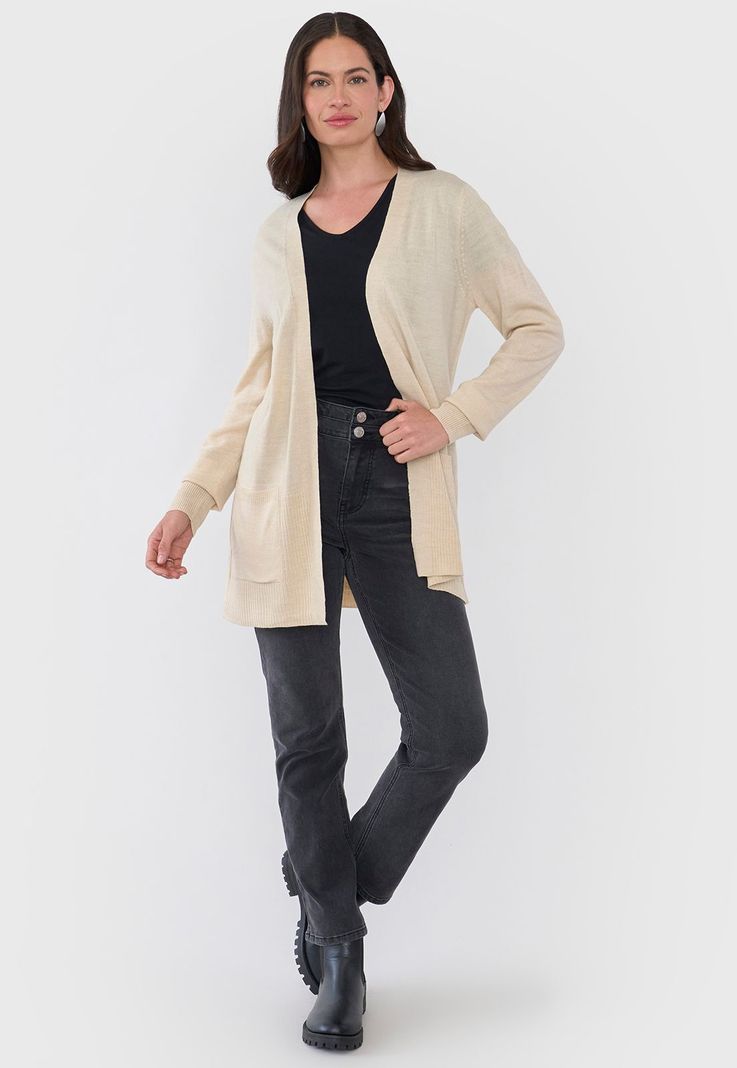 Cárdigan Mujer Beige Corona-3