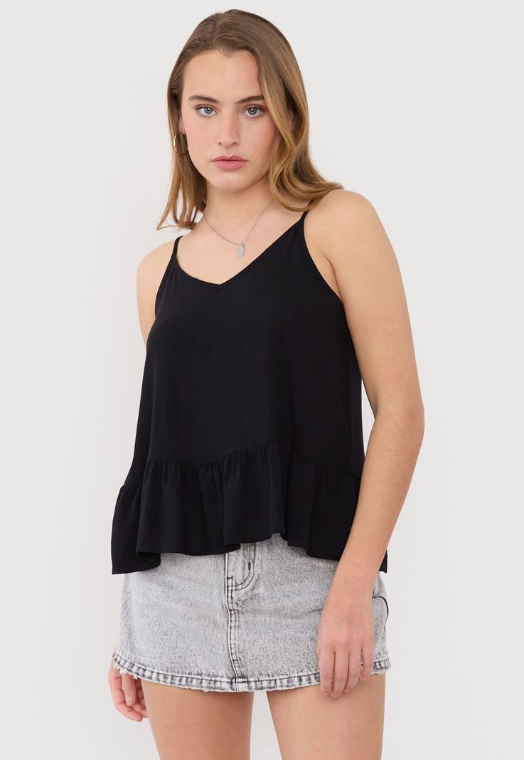 Blusa Mujer Pabilo Negro Corona-0
