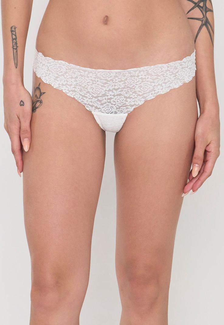 Colaless Mujer Encaje Ecru Corona-1