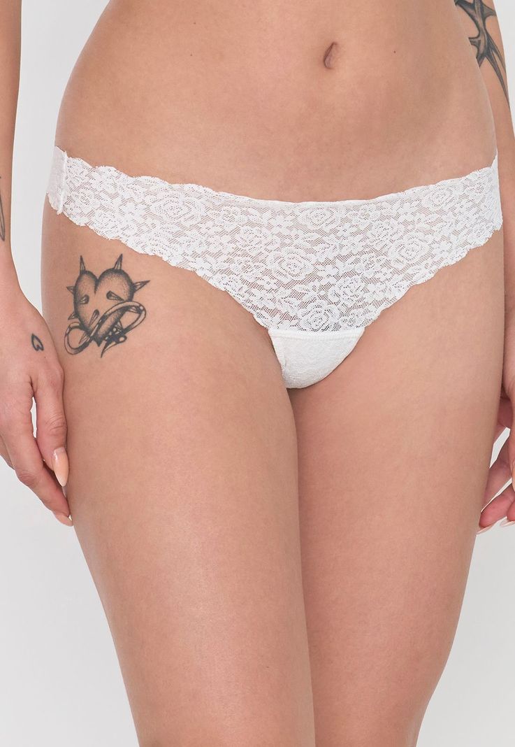 Colaless Mujer Encaje Ecru Corona-3