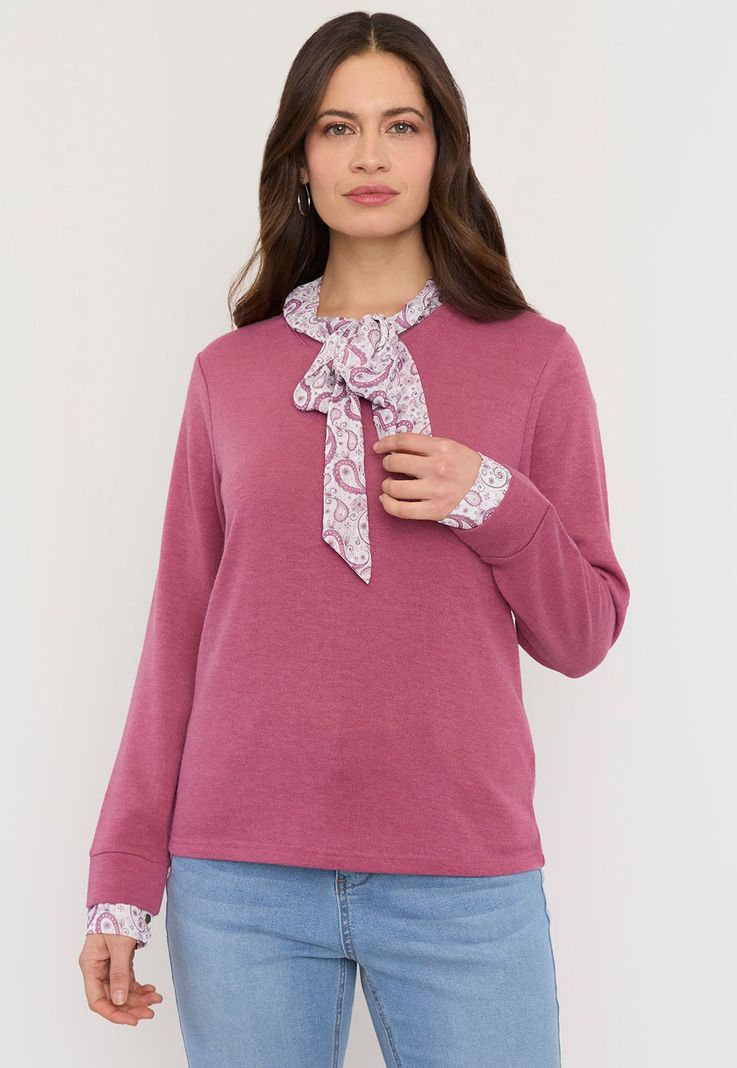Sweater Mujer Pañuelo Print Corona-0