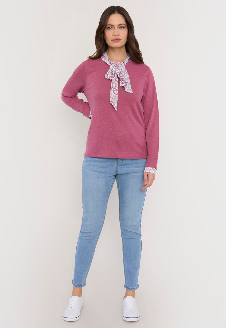 Sweater Mujer Pañuelo Print Corona-3