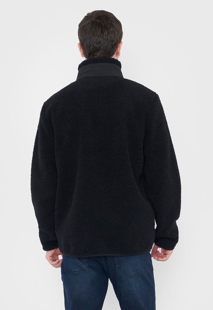 Casaca Hombre Sherpa Full Zipper Negro Corona-1