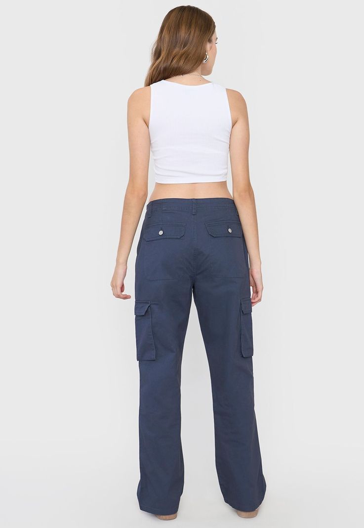 Pantalón Mujer Cargo Color Beige Corona-2