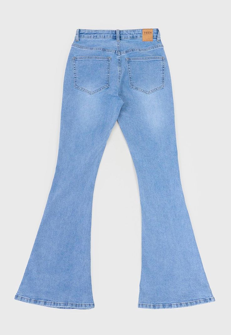 Jeans Niña Teen Flare Azul Claro Corona-1