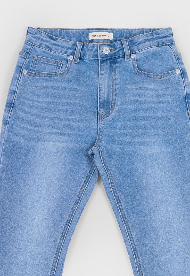 Jeans Niña Teen Flare Azul Claro Corona-2