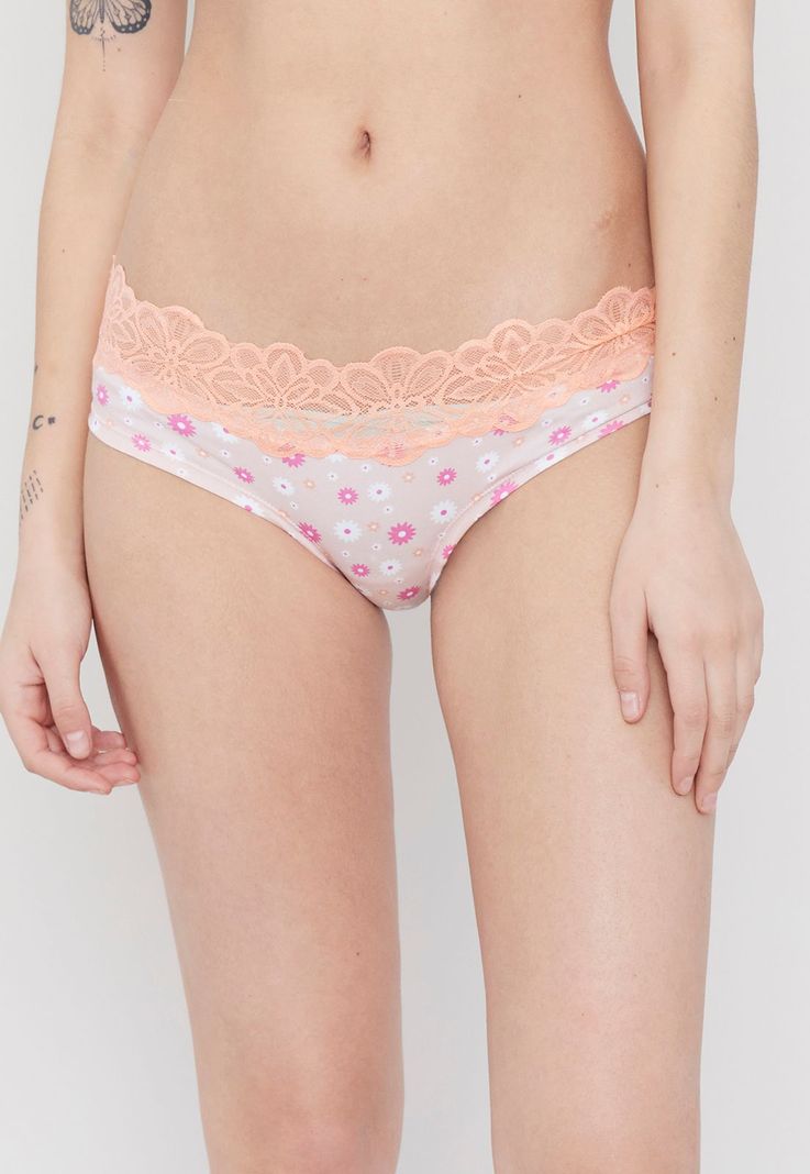 Pantaleta Mujer Cotton Rosado Print Corona-1