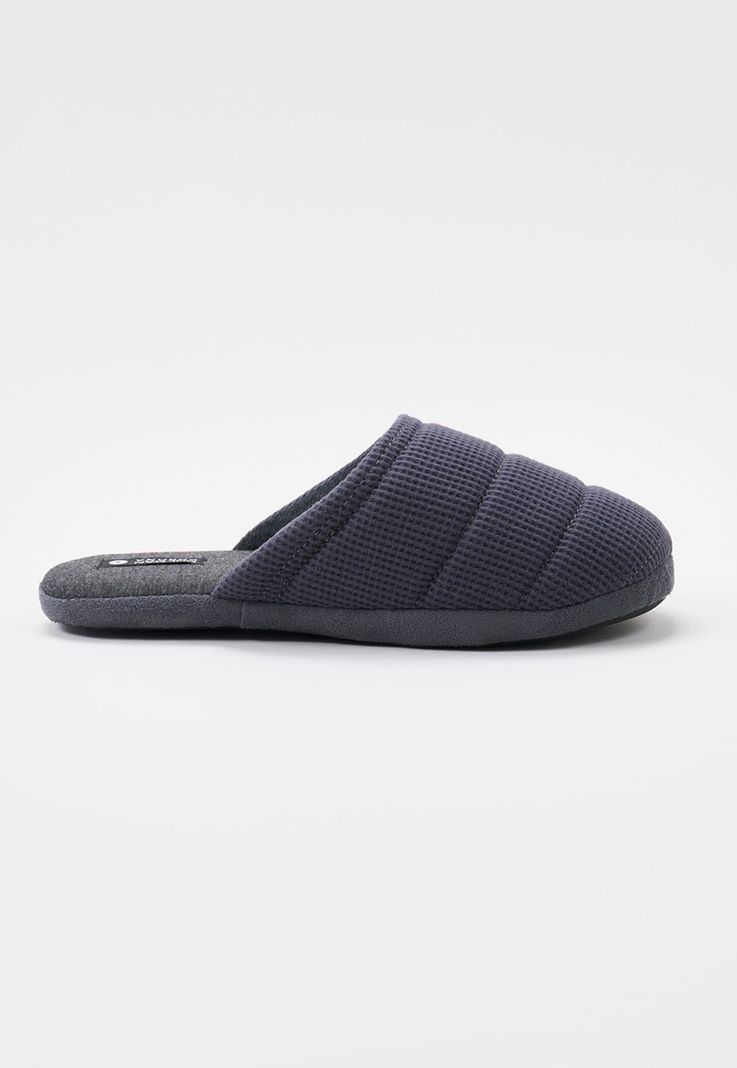 Pantufla Hombre Poliéster Negro Corona-1
