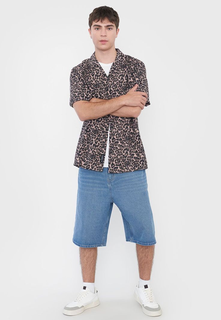 Camisa Hombre Animal Print Animal Print Corona-3