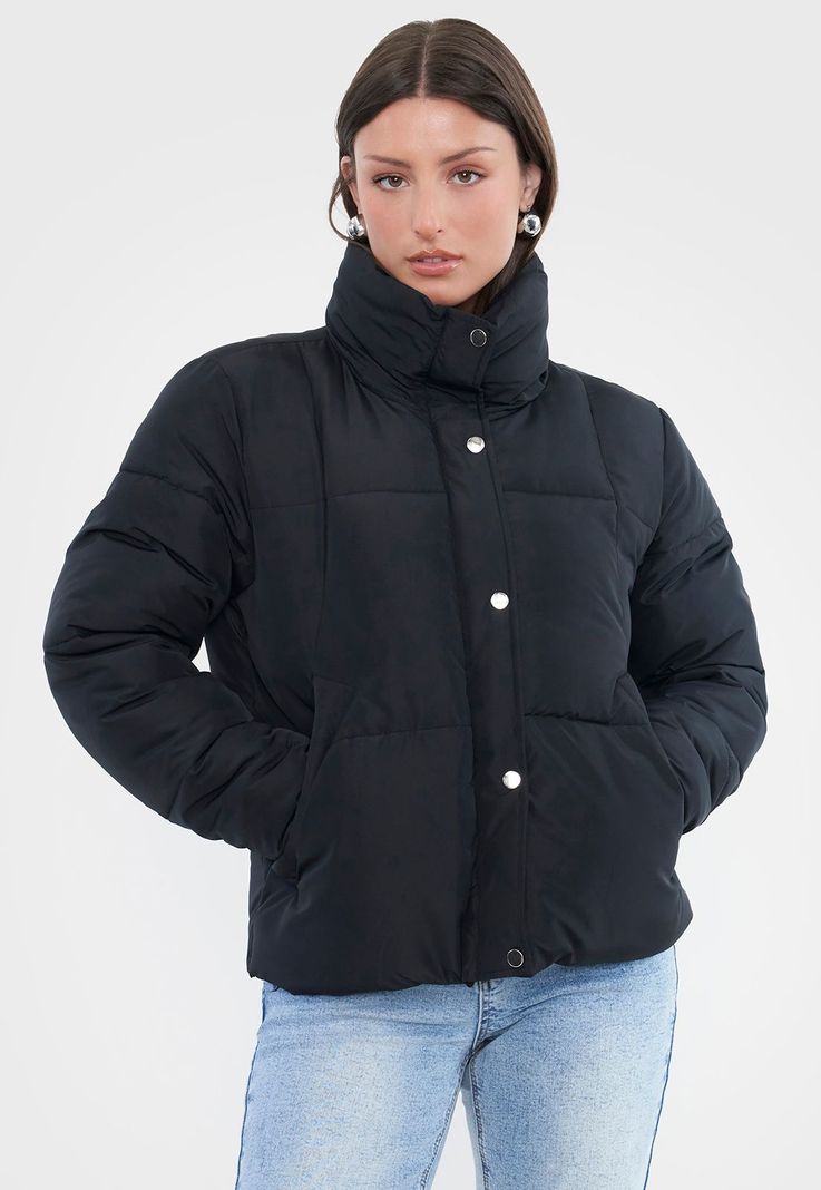 Parka Mujer Clásica Negro Corona-1