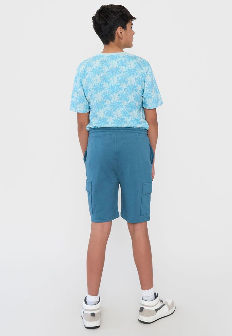 Short Niño Teen Punto Cargo Turquesa Corona-2
