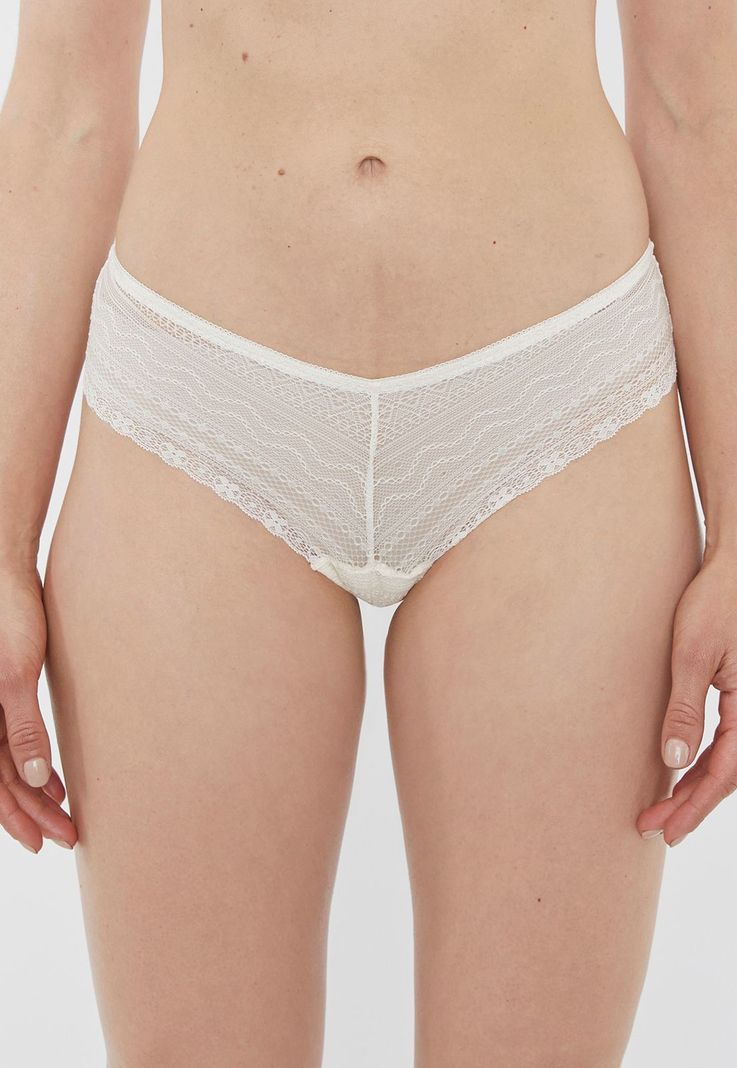 Pantaleta Mujer Full Lace Ecru Corona-2