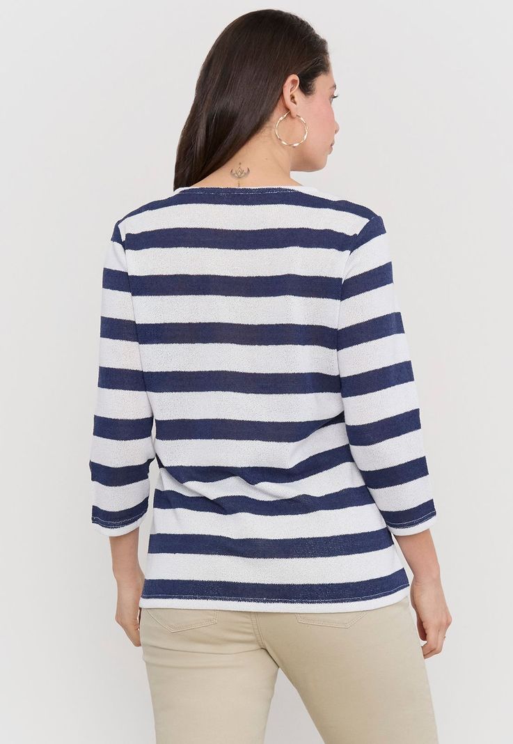 Sweater Mujer Cerrado Botones Ecru Corona-1