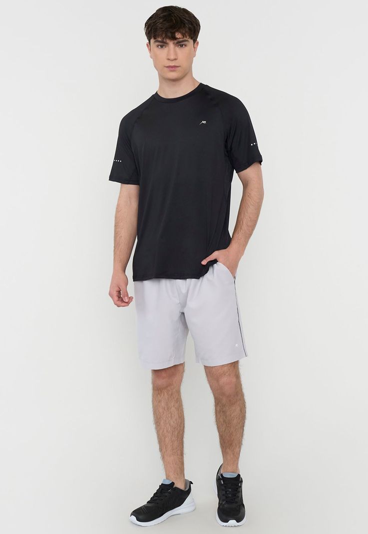 Polera Hombre Deportiva R-Neck Negro Corona-3