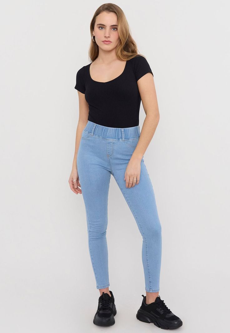 Jeans Mujer Noventero Roturas Azul Medio Corona-0