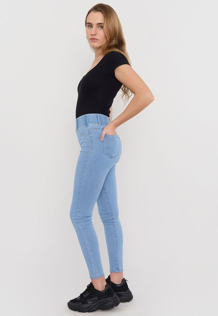 Jeans Mujer Noventero Roturas Azul Medio Corona-3