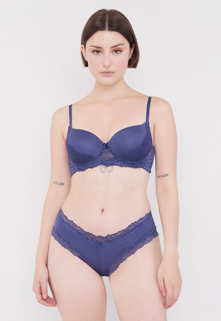 Sostén Mujer Copa B Push Up  Azul Corona-3