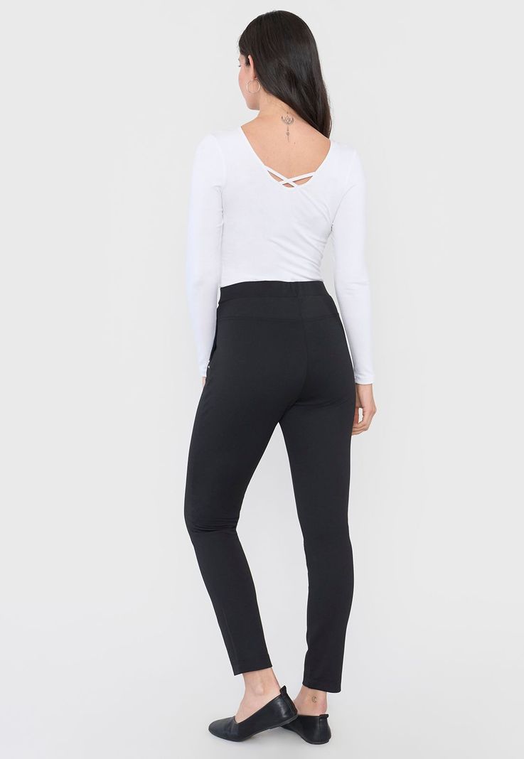 Calza Mujer Skinny Aplicaciones Negro Corona-2