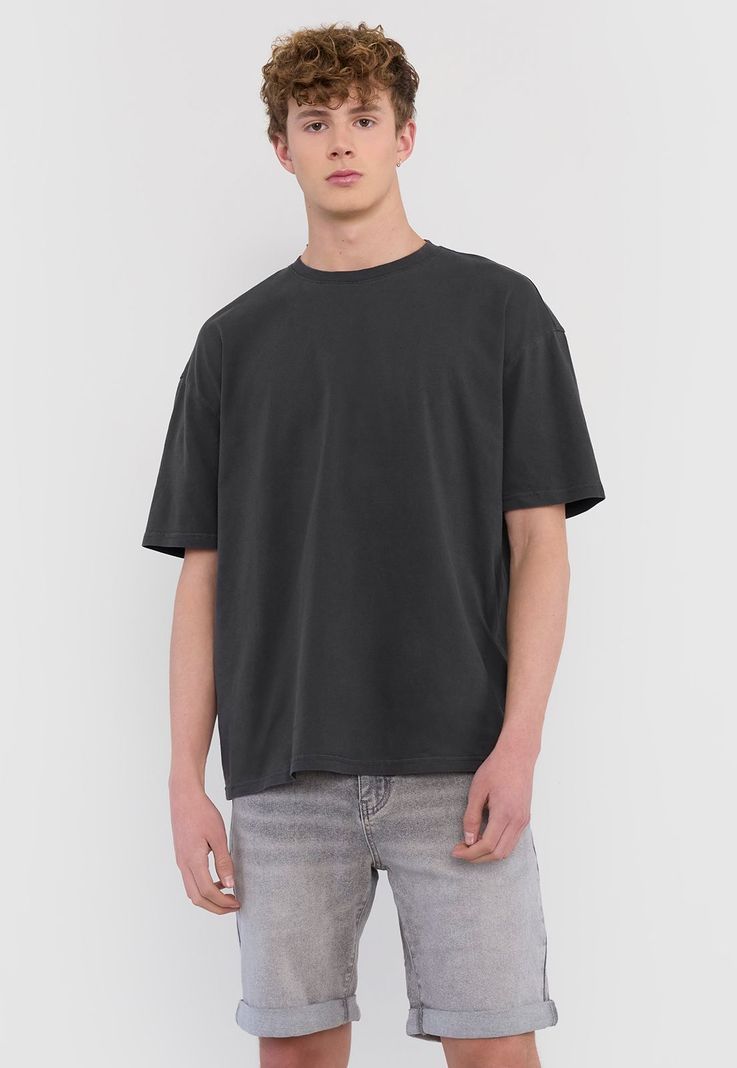 Polera Hombre Lisa R-Neck Verde Corona-0
