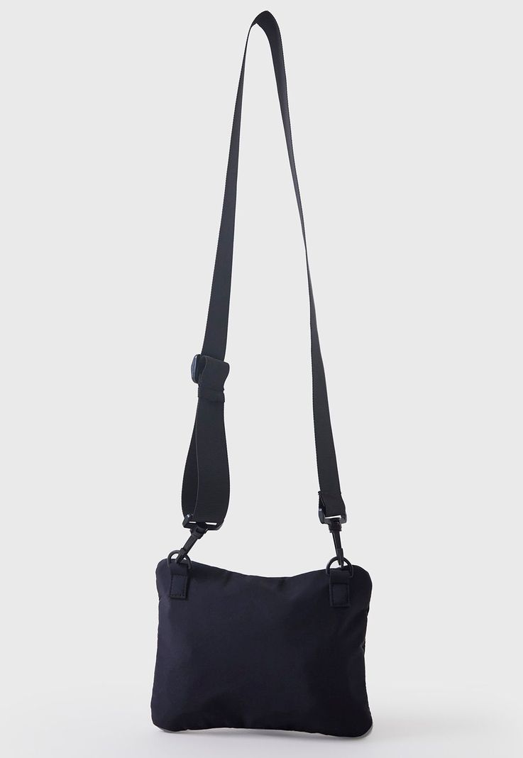 Bolso Bandolera Hombre Mesh Negro Corona-1