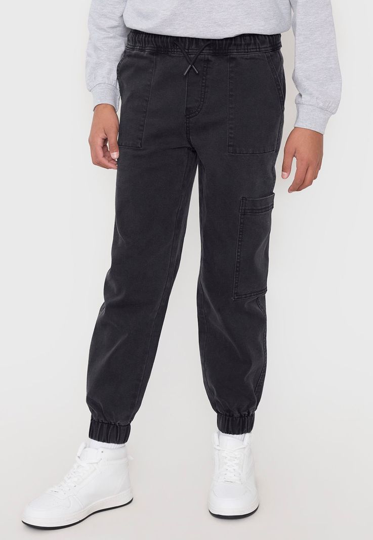 Jeans Niño Teen Jogger Negro Corona-1