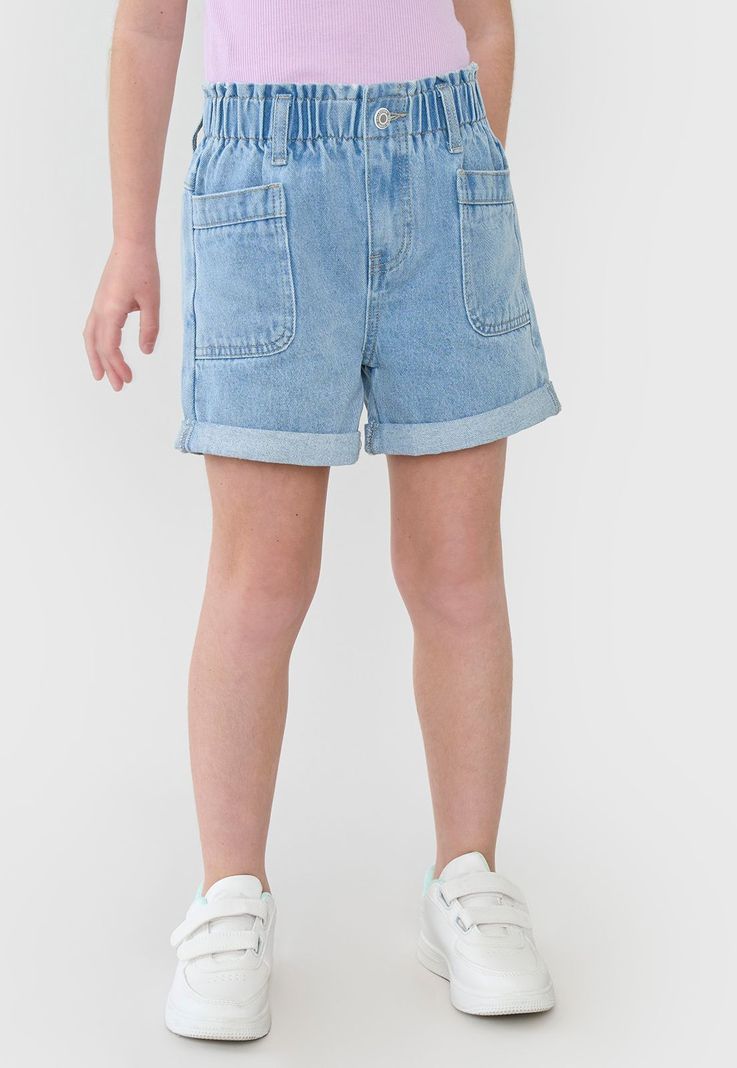 Short Niña Kids Core Azul Claro Corona-1