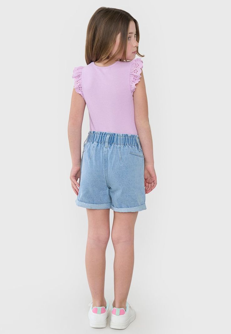 Short Niña Kids Core Azul Claro Corona-2