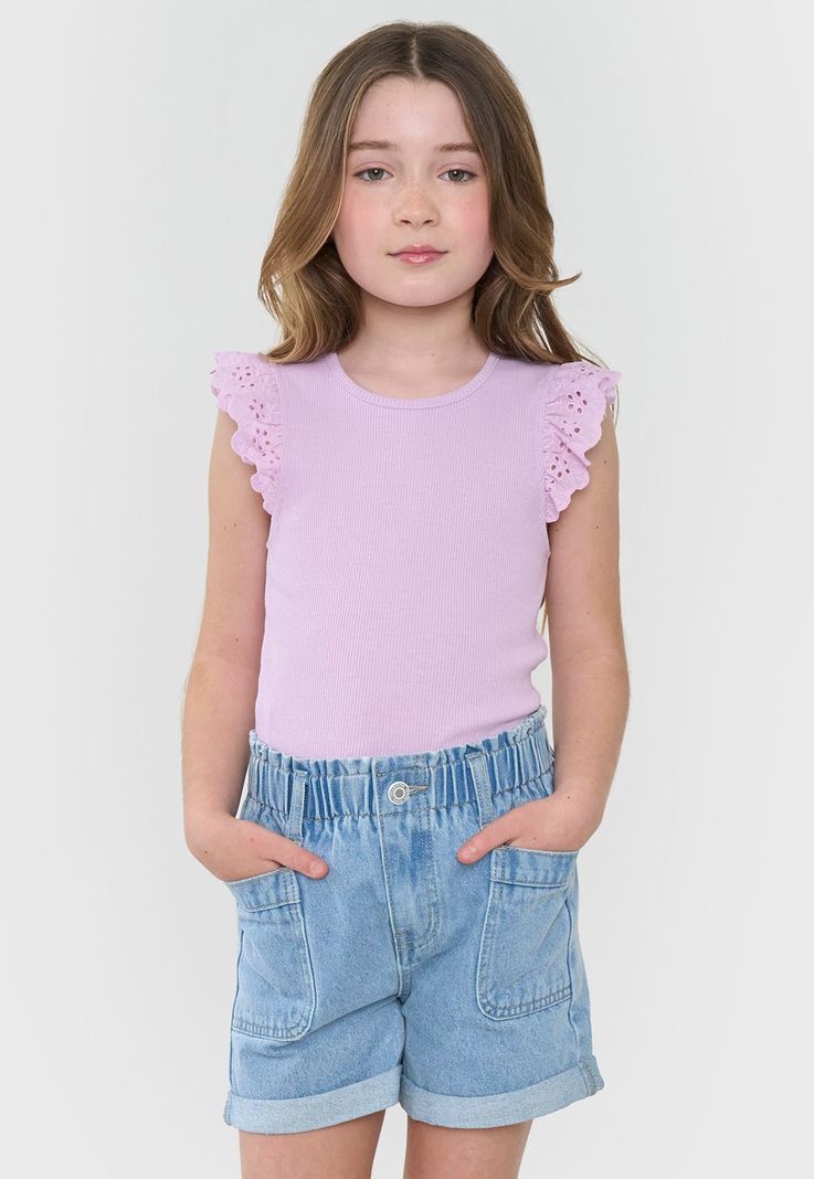 Short Niña Kids Core Azul Claro Corona-3