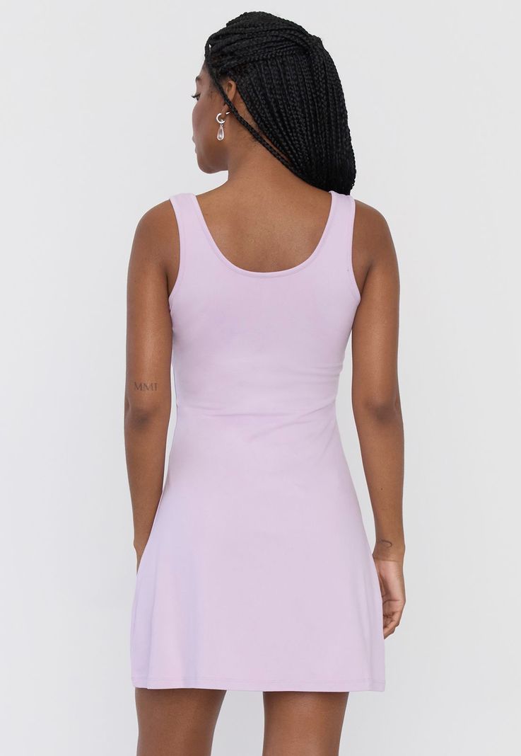 Vestido Mujer Corto Pabilo Ancho Lila Corona-1