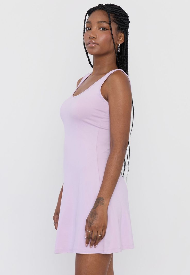 Vestido Mujer Corto Pabilo Ancho Lila Corona-2