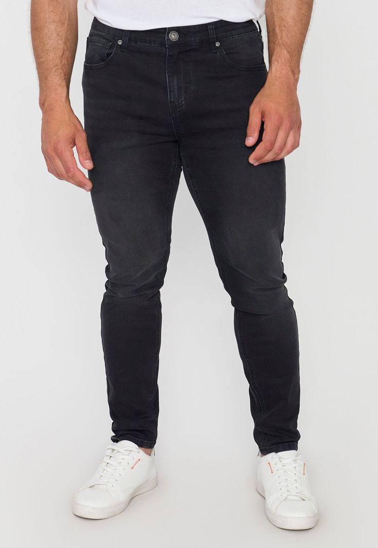 Jeans Hombre Skinny Negro Corona-1